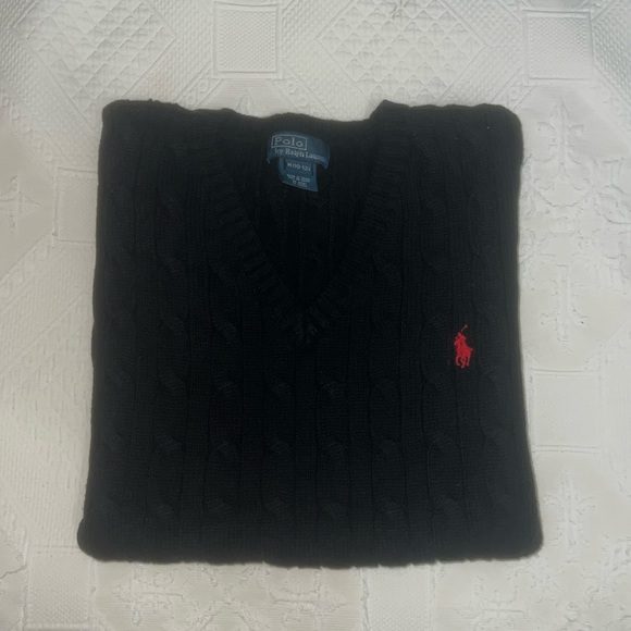 Polo by Ralph Lauren, Cable-knit Sweater Vest, Boys Size M (10-12) - Picture 1 of 5